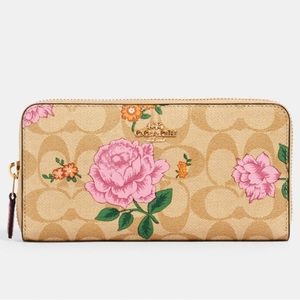 COACH Floral Accordion Zip Wallet